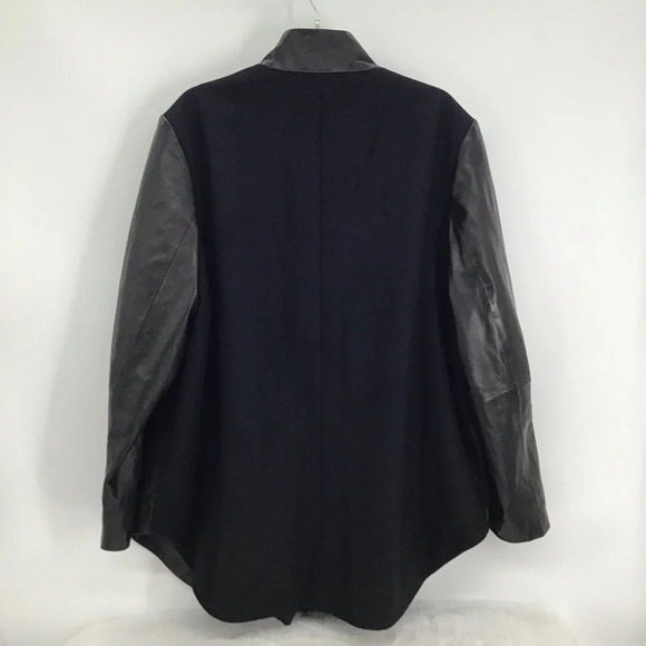 Preston & York Woman Genuine Lamb Leather & Wool Winter Coat Black Size 3XL - Picture 2 of 12